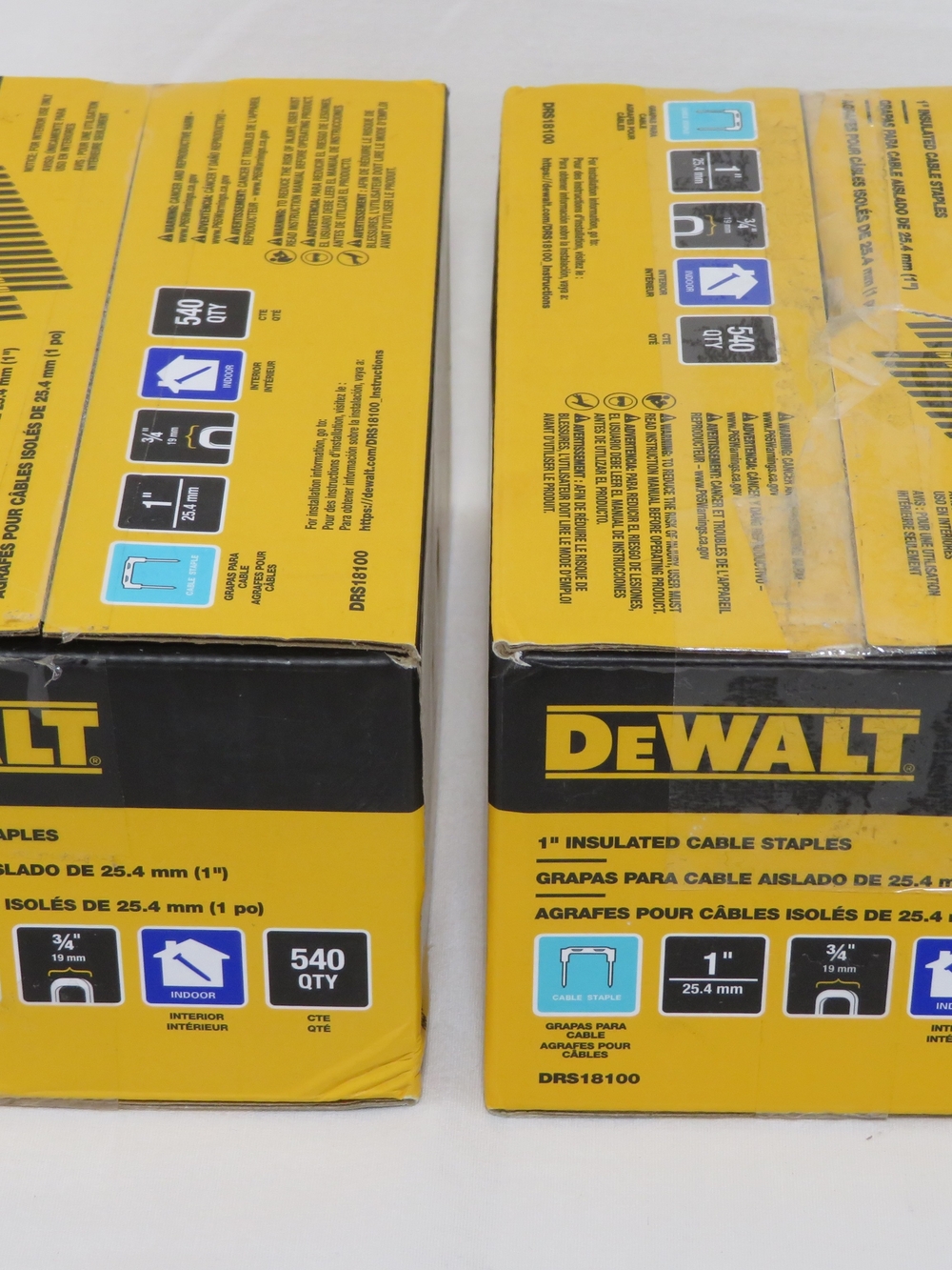 DEWALT 1" Insulated Cable Staples - Yellow/Black (2 Boxes)